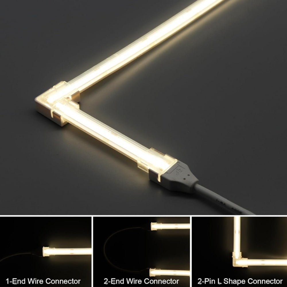 10mm 2 - Pin DC Connectors for Single COB LED Strip Light IP67 - House of LEDS