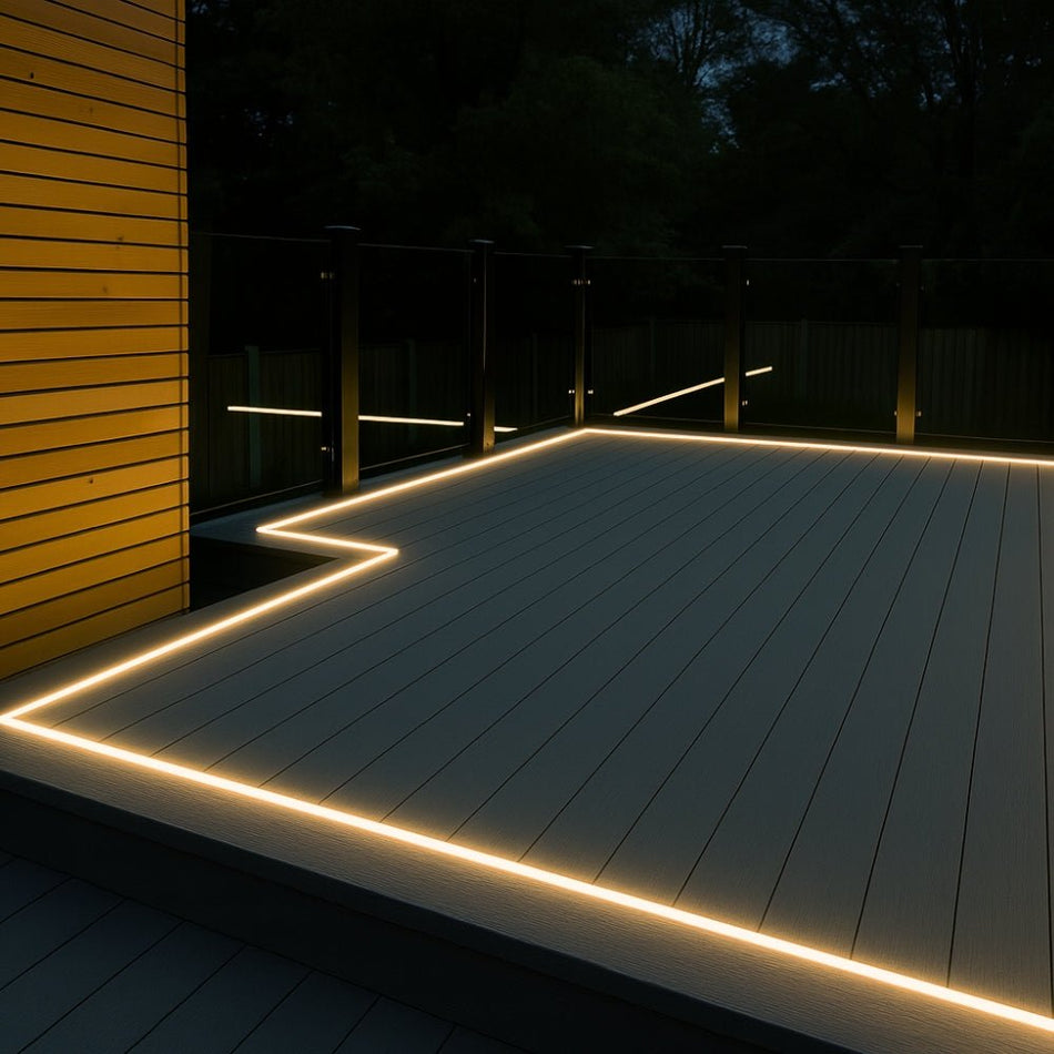 Decking LED Light Warm White Neon Flex 2700K 24V 6x12mm IP67 Waterproof Cut Anywhere - House of LEDS