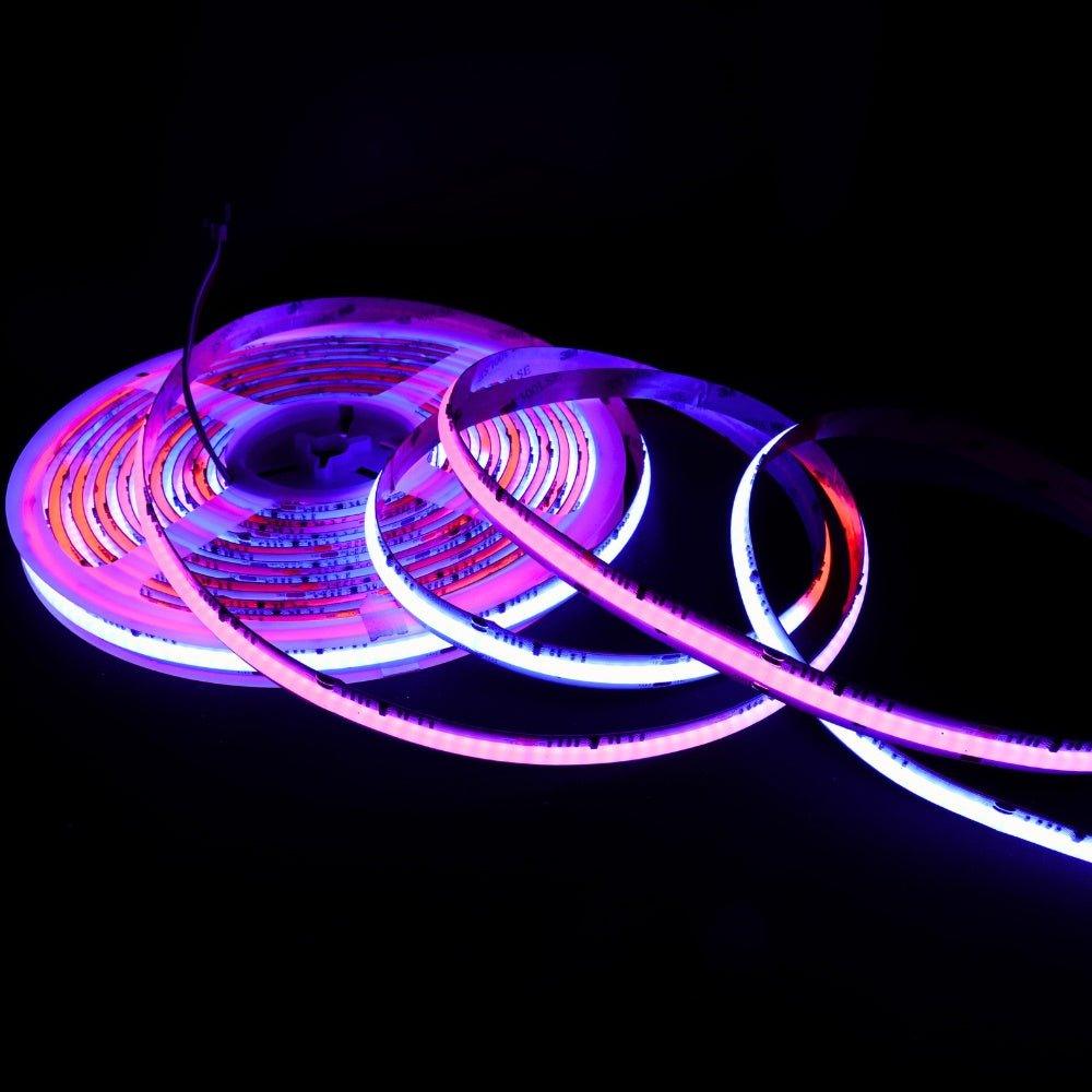 Digital Pixel RGBW (3000K) COB Strip 24V IP20 720 LEDs/m WS2814 10mm wide - House of LEDS
