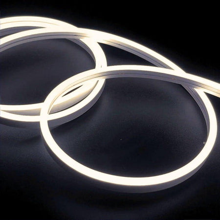 Natural White Neon Flex 4000K 12V 8x16mm IP65 Waterproof 1cm Cut - House of LEDS