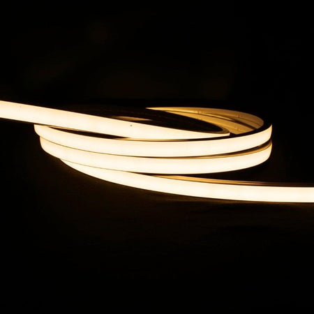 Warm White Neon Flex 3000K 24V Top Bend 10x6mm IP65 Waterproof 280LEDs/m - House of LEDS