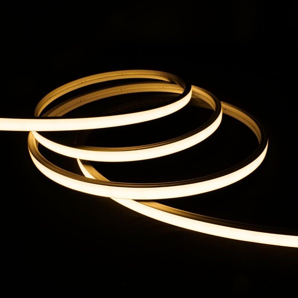 Warm White Neon Flex 3000K 24V Top Bend 10x6mm IP65 Waterproof 280LEDs/m - House of LEDS