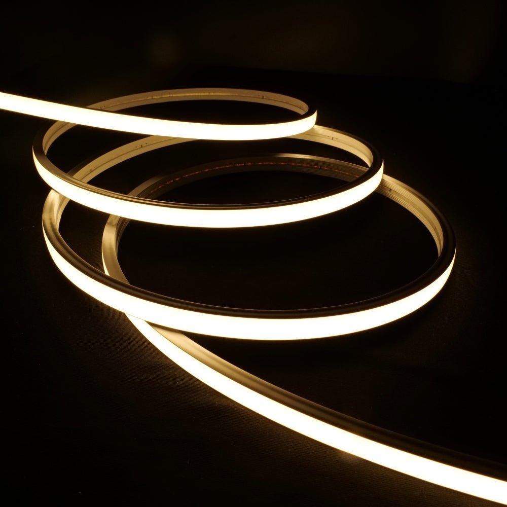 Warm White Neon Flex 3000K 24V Top Bend 10x6mm IP65 Waterproof 280LEDs/m - House of LEDS