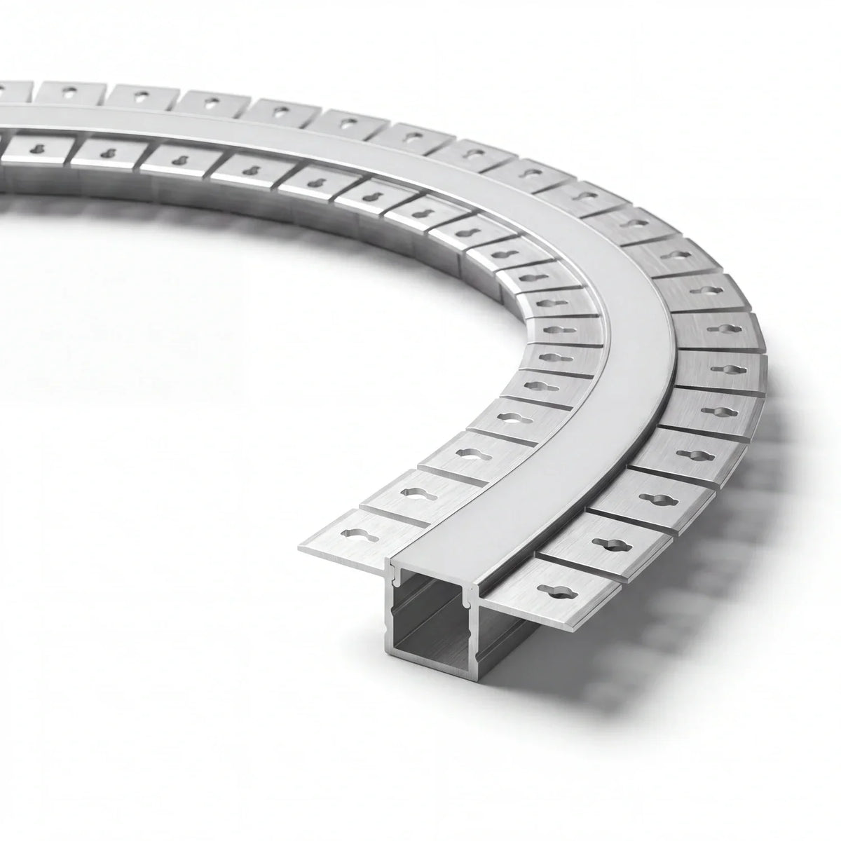Recessed and plaster-in aluminium LED profiles