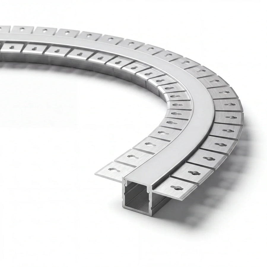 Recessed and plaster-in aluminium LED profiles