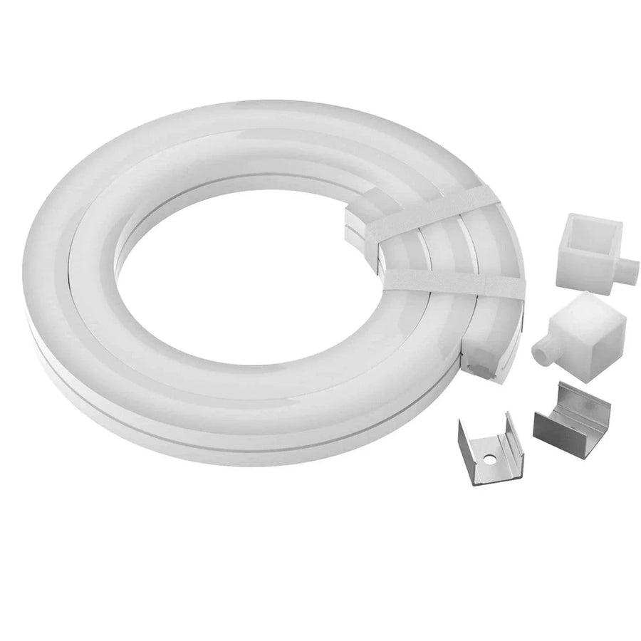 LED profile covers, end caps and mounting clips
