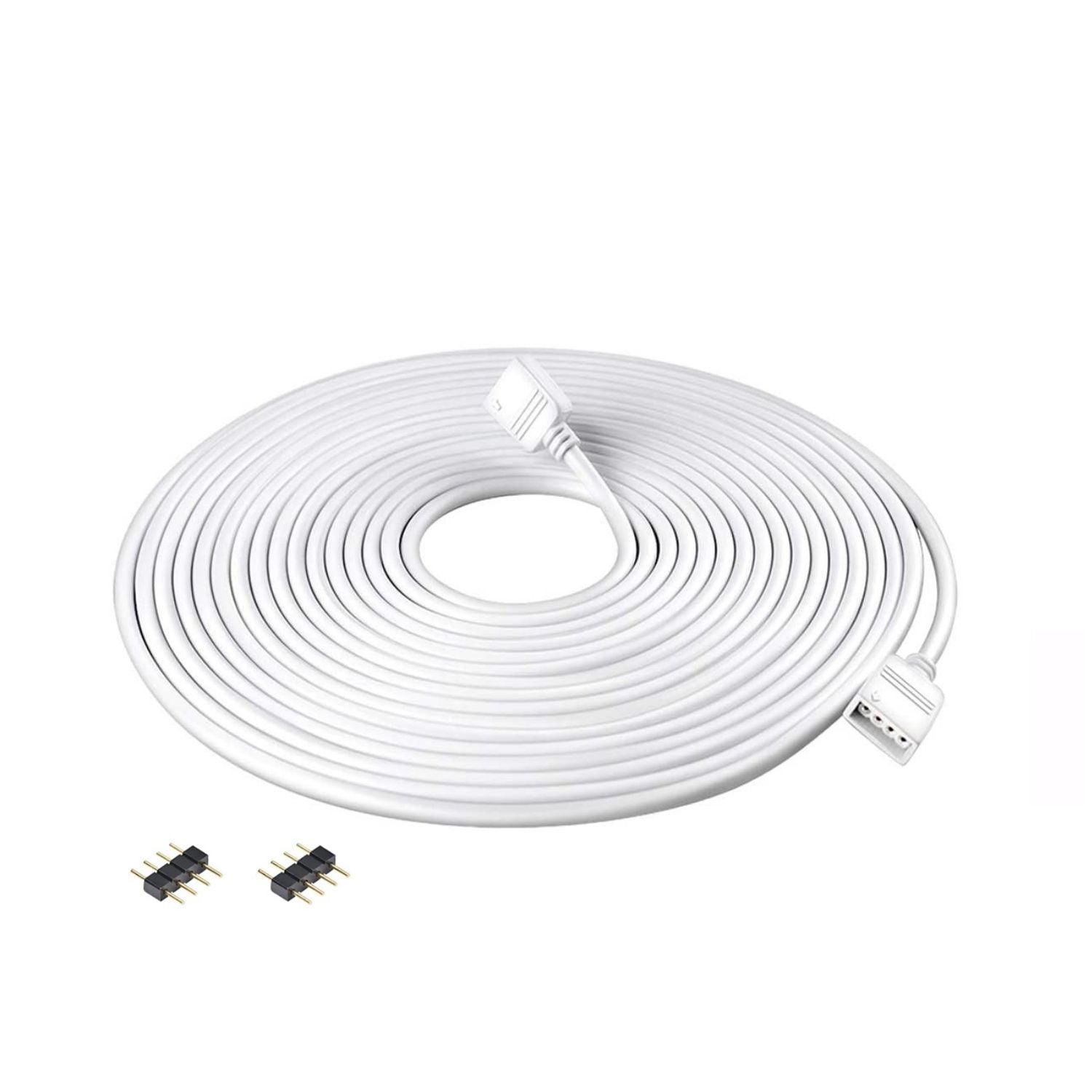 Led Component Extention 1 Metre DC 12V/24V RGB LED Strip Extension Cable LED Strip Connector 4 ...