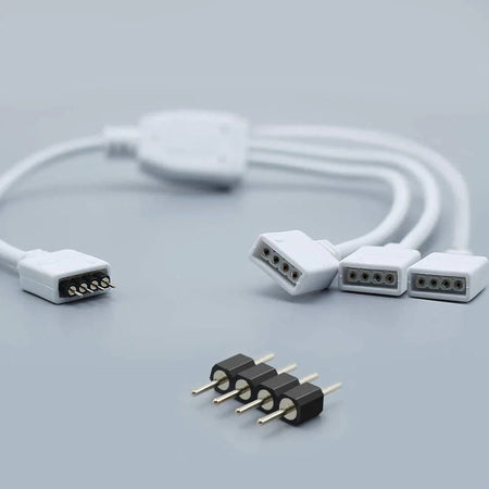 1 to 3 Ports Female/Male Connection Cable 4 Pin Splitter Cable — view 2 — House of LEDs UK