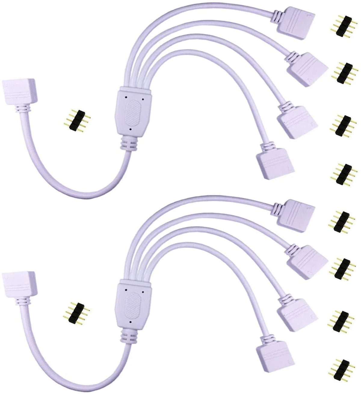 1 to 4 Ports Female/Male Connection Cable 4 Pin Splitter Cable — view 2 — House of LEDs UK