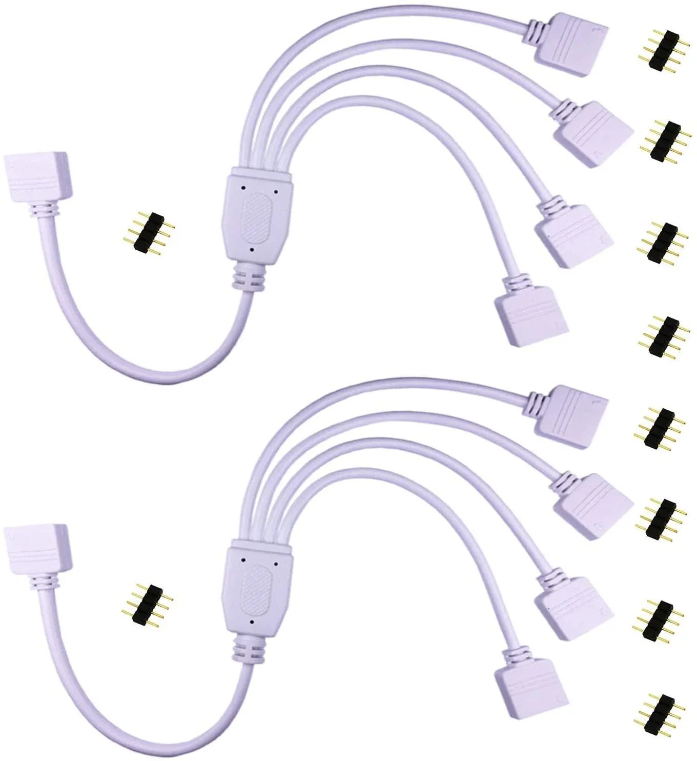 1 to 4 Ports Female/Male Connection Cable 4 Pin Splitter Cable — view 2 — House of LEDs UK