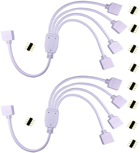 1 to 4 Ports Female/Male Connection Cable 4 Pin Splitter Cable — view 2 — House of LEDs UK
