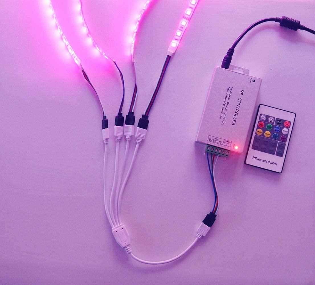 1 to 4 Ports Female/Male Connection Cable 4 Pin Splitter Cable — view 3 — House of LEDs UK