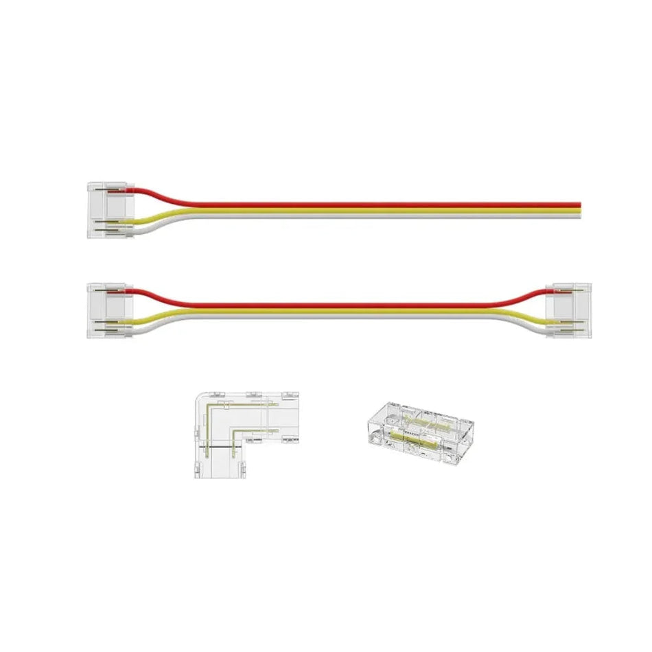 10mm 3-Pin Connectors Kit for RGB IC SPI COB LED Strip Light IP20 — House of LEDs UK