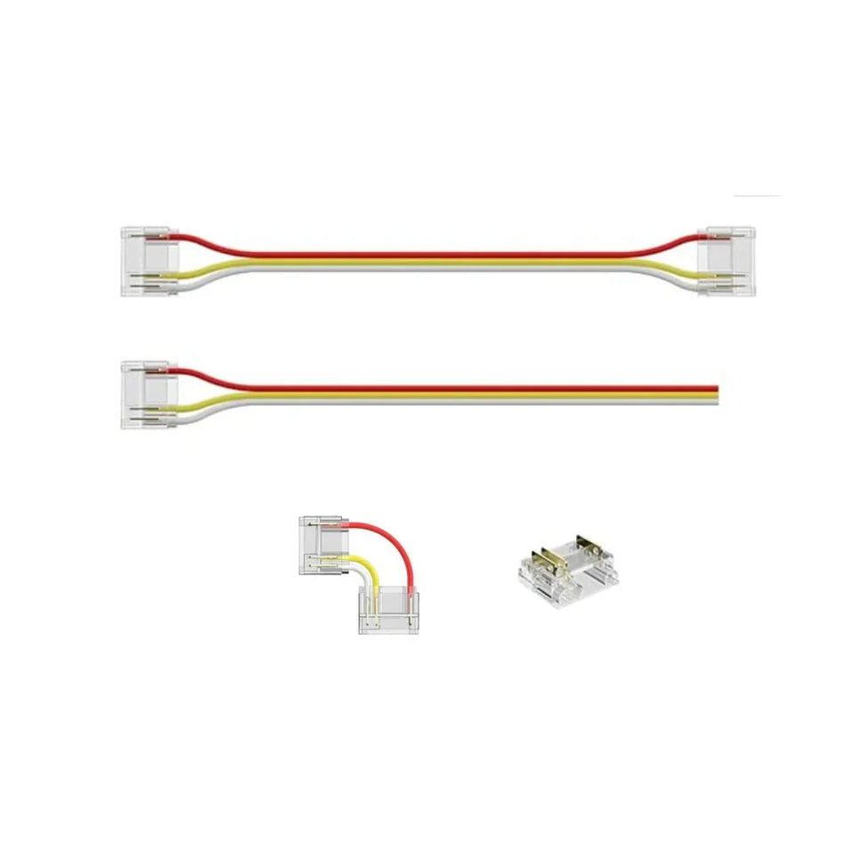 12mm 3-Pin Connectors Kit for RGB IC SPI COB LED Strip Light IP20 — House of LEDs UK