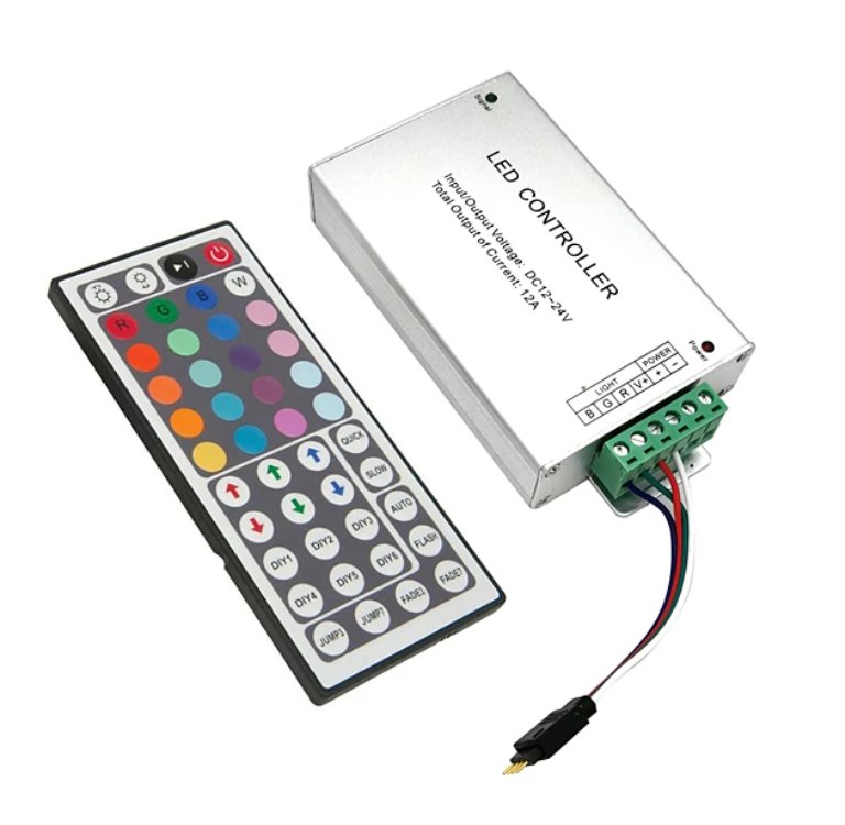 12V/24V 24A RGB LED Strip Controller with IR 44 Key Remote For RGB SMD 5050 3528 - House of LEDS