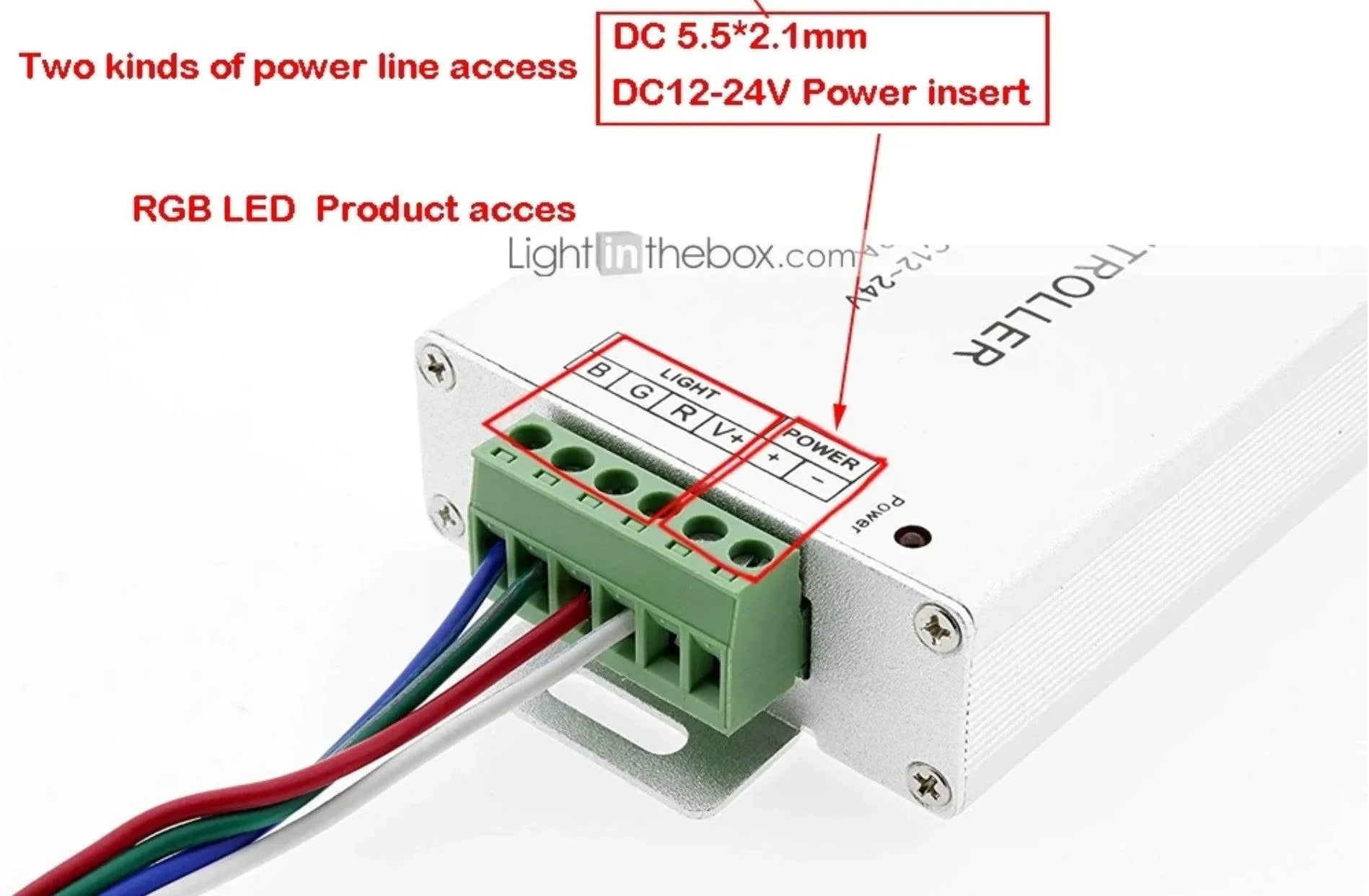 12V/24V 24A RGB LED Strip Controller with IR 44 Key Remote For RGB SMD 5050 3528 — view 11 — House of LEDs UK