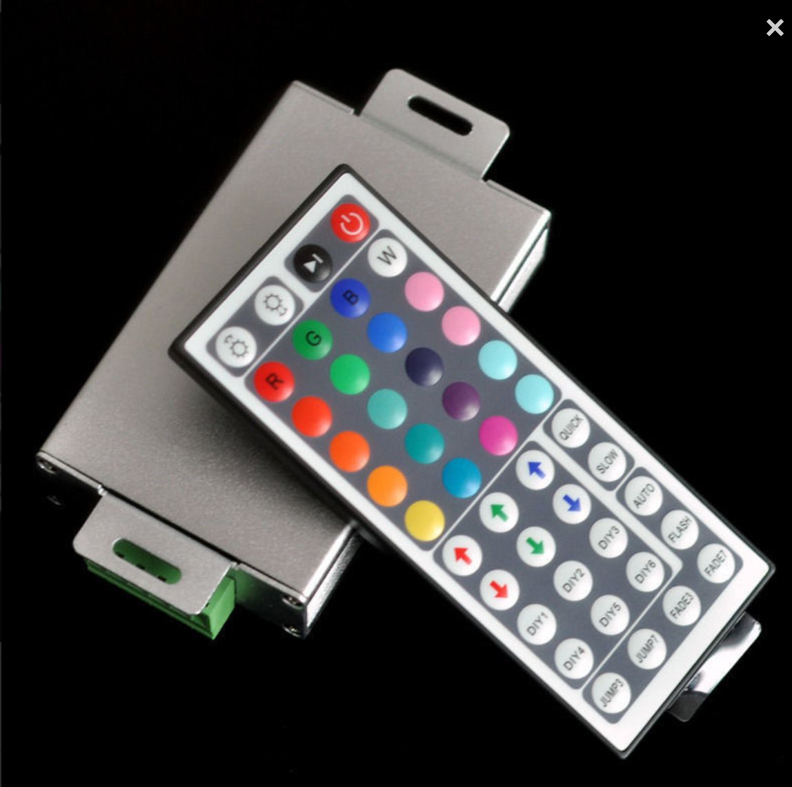 12V/24V 24A RGB LED Strip Controller with IR 44 Key Remote For RGB SMD 5050 3528 - House of LEDS