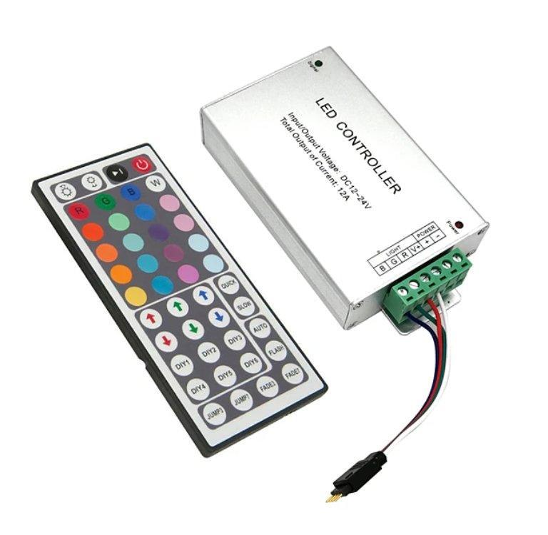 12V/24V 24A RGB LED Strip Controller with IR 44 Key Remote For RGB SMD 5050 3528 — view 2 — House of LEDs UK