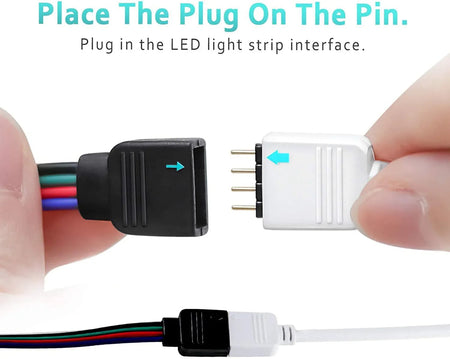 2 Metre DC 12V/24V RGB LED Strip 4 Pin Soldless Connector Cables 5050 3528 — view 3 — House of LEDs UK
