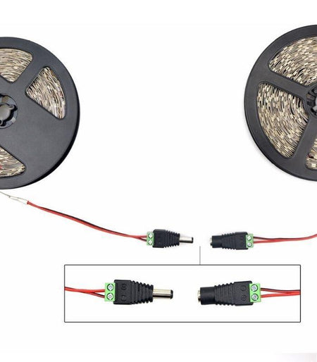 5 Sets 5.5mm x 2.1mm DC Male and Female Jack Connector for LED Strips — view 3 — House of LEDs UK