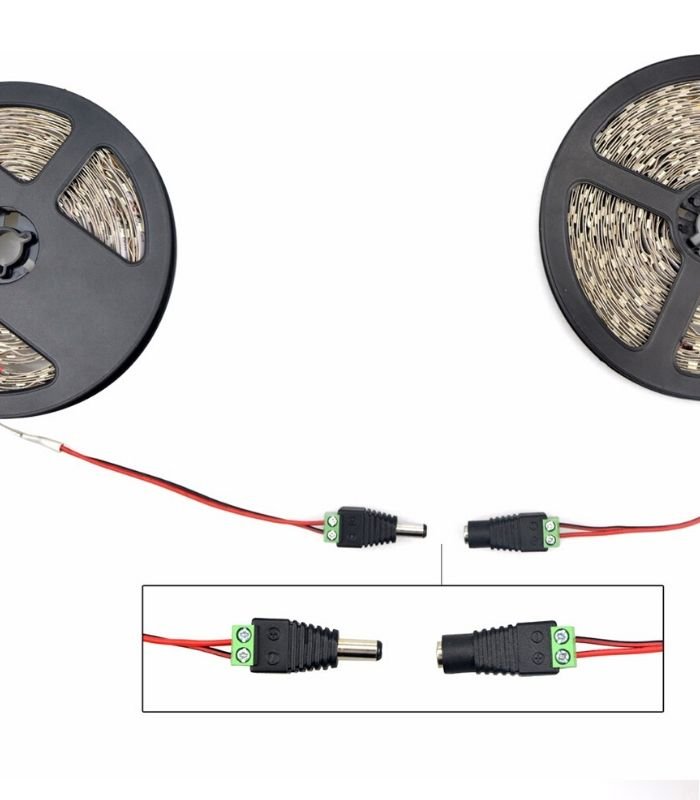 5 Sets of 5.5mm x 2.1mm 12V DC Power Male and Female Jack Connector Plug Adapter Adaptor for LED Strips - House of LEDS