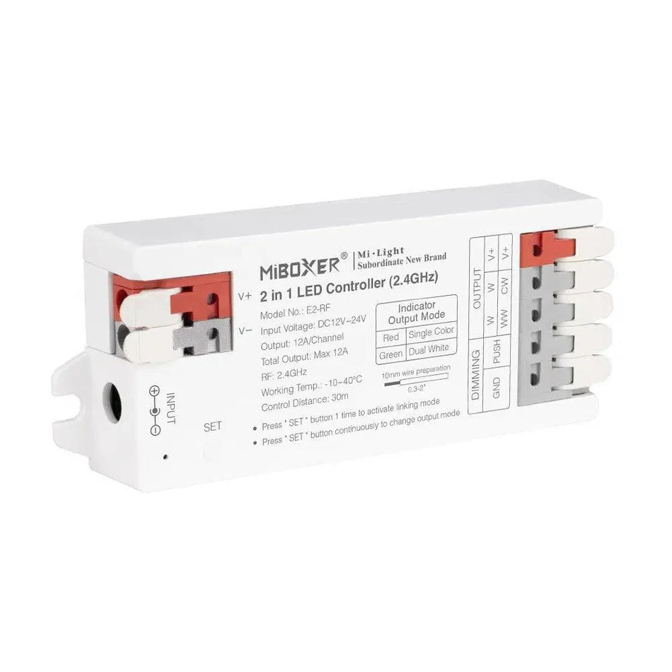 Miboxer E2-RF 2 in 1 LED RF Controller 12V-24V — House of LEDs UK