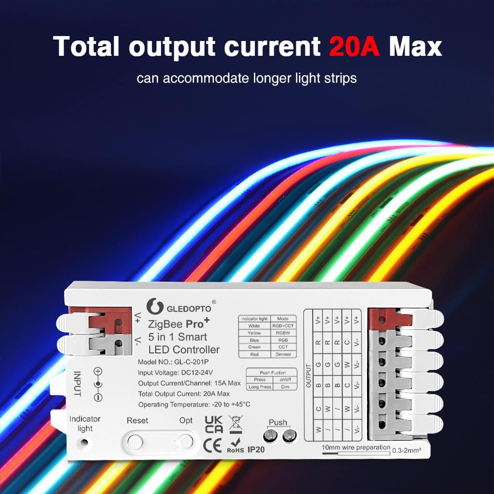 GLEDOPTO ZigBee Pro Plus 5 in 1 Series Controllers for LED Light Strips Smart Home GL-C-201P — view 6 — House of LEDs UK