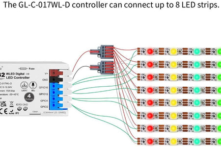 GLEDOPTO ESP32 WLED Digital LED Controller with 4 Channel With Mic/UART WIFI GL-C-017WL-D — view 3 — House of LEDs UK