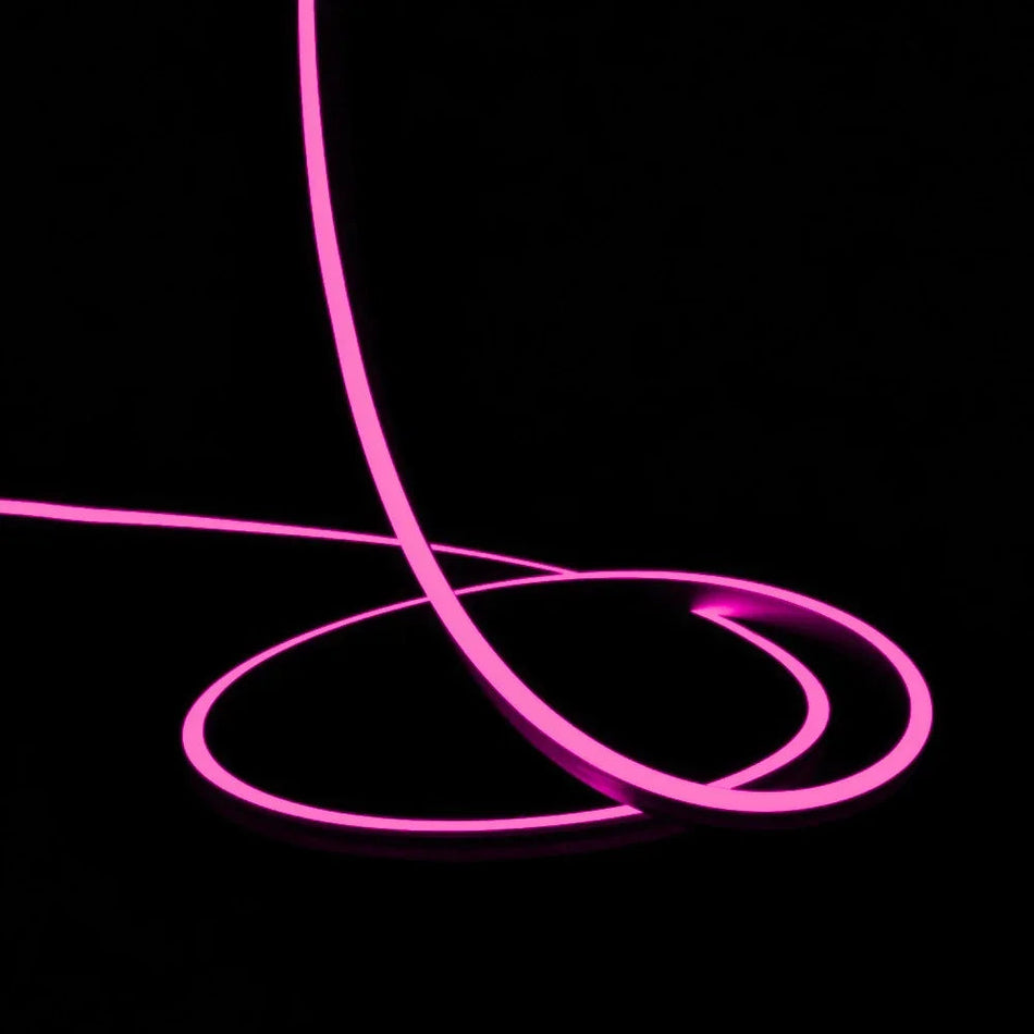Pink Neon Flex 24V 8x16mm 120LEDs/m IP65 Waterproof 5cm Cut 15m — House of LEDs UK
