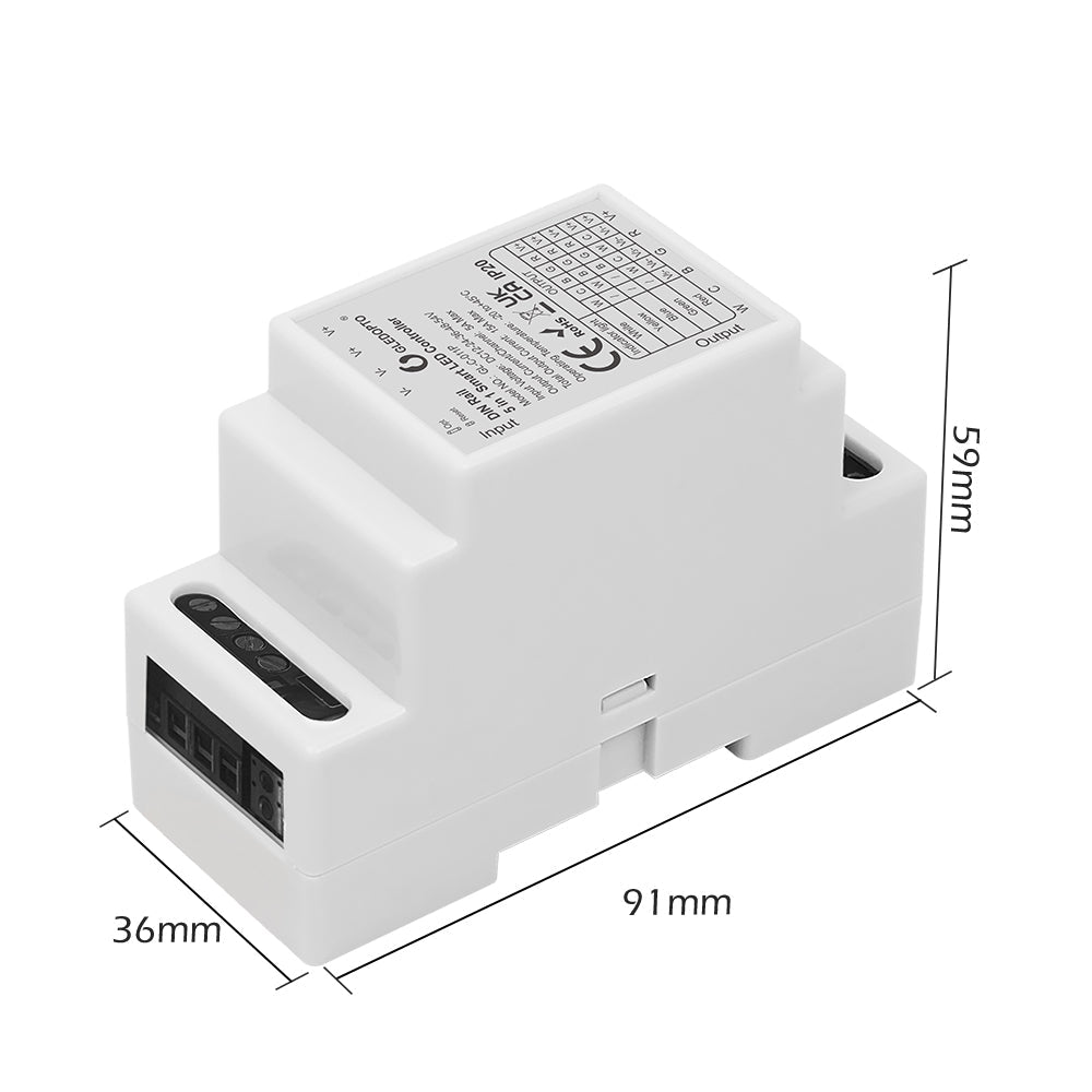 GLEDOPTO 35mm Din Rail Mount 5 in 1 Zigbee Smart Controller GL-C-011P — view 3 — House of LEDs UK