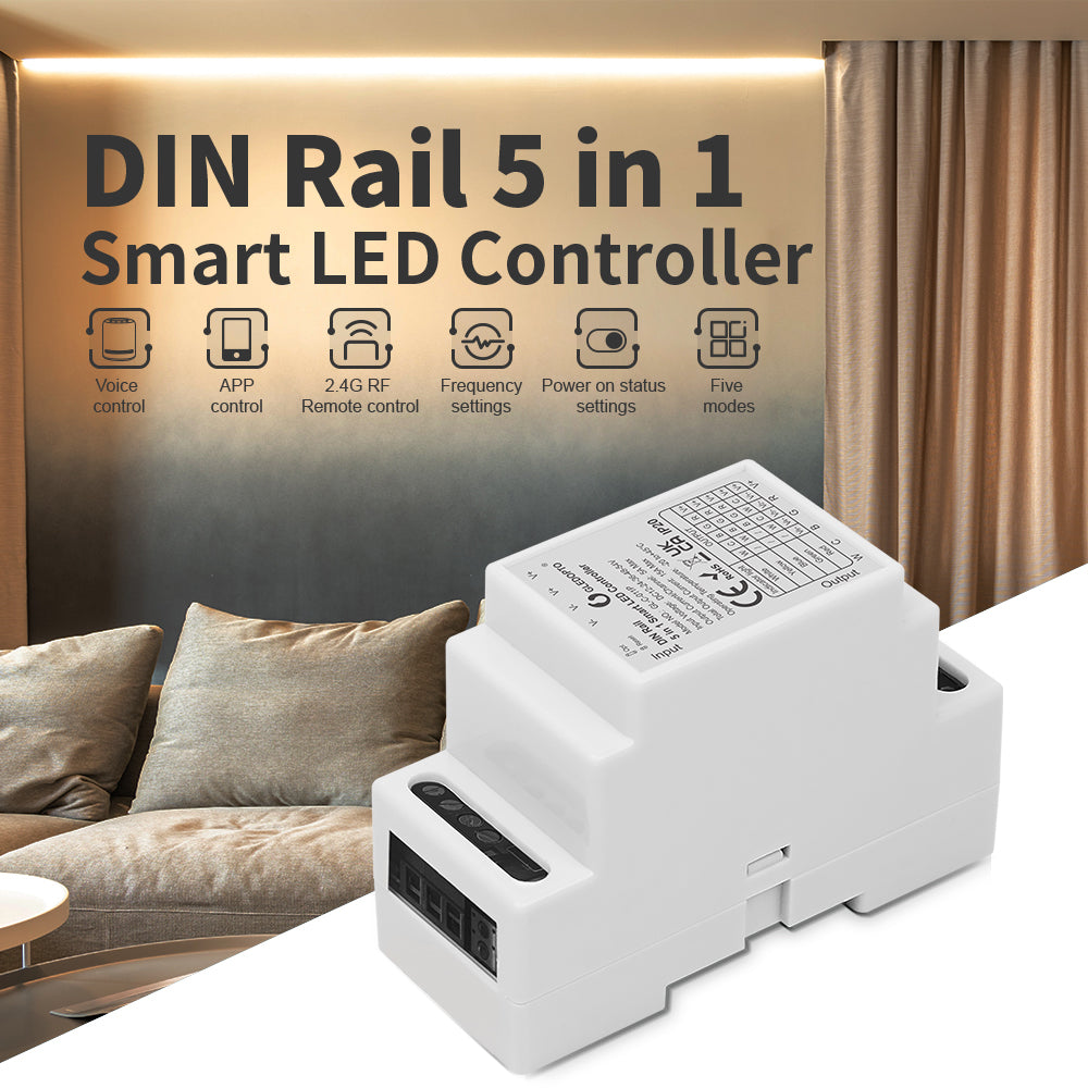 GLEDOPTO 35mm Din Rail Mount 5 in 1 Zigbee Smart Controller GL-C-011P — view 5 — House of LEDs UK