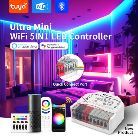GLEDOPTO Ultra Mini WiFi 5 in 1 LED Controller GL-C-301W — view 3 — House of LEDs UK