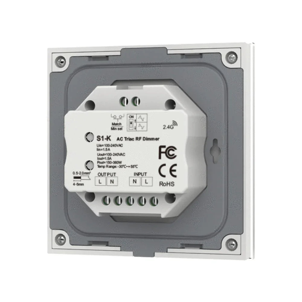 AC Triac Glass Touch Panel Dimmer S1-T — view 2 — House of LEDs UK