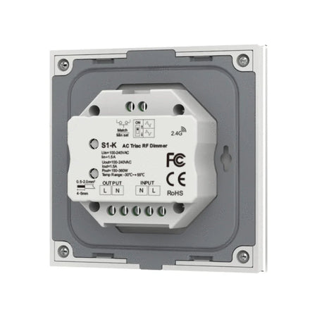 AC Triac Glass Touch Panel Dimmer S1-T — view 2 — House of LEDs UK