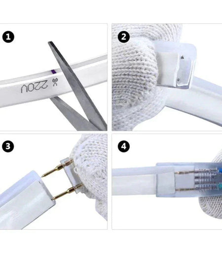 Pink LED Neon Flex AC 220V 240V 8x16mm 120LEDs/m IP65 Waterproof with UK Plug - ATOM LED