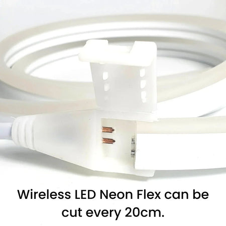 Cool White LED Neon Flex Wireless 8x16mm 120LEDs/m 220V 240V IP65 Waterproof with UK Plug - ATOM LED