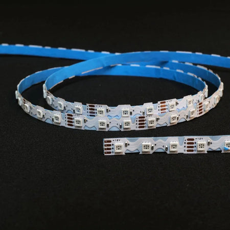 Bendable S-Shape RGB LED Strip 3835 Zig Zag IP20 Waterproof 12V 90 LEDs/m 8mm — view 6 — House of LEDs UK