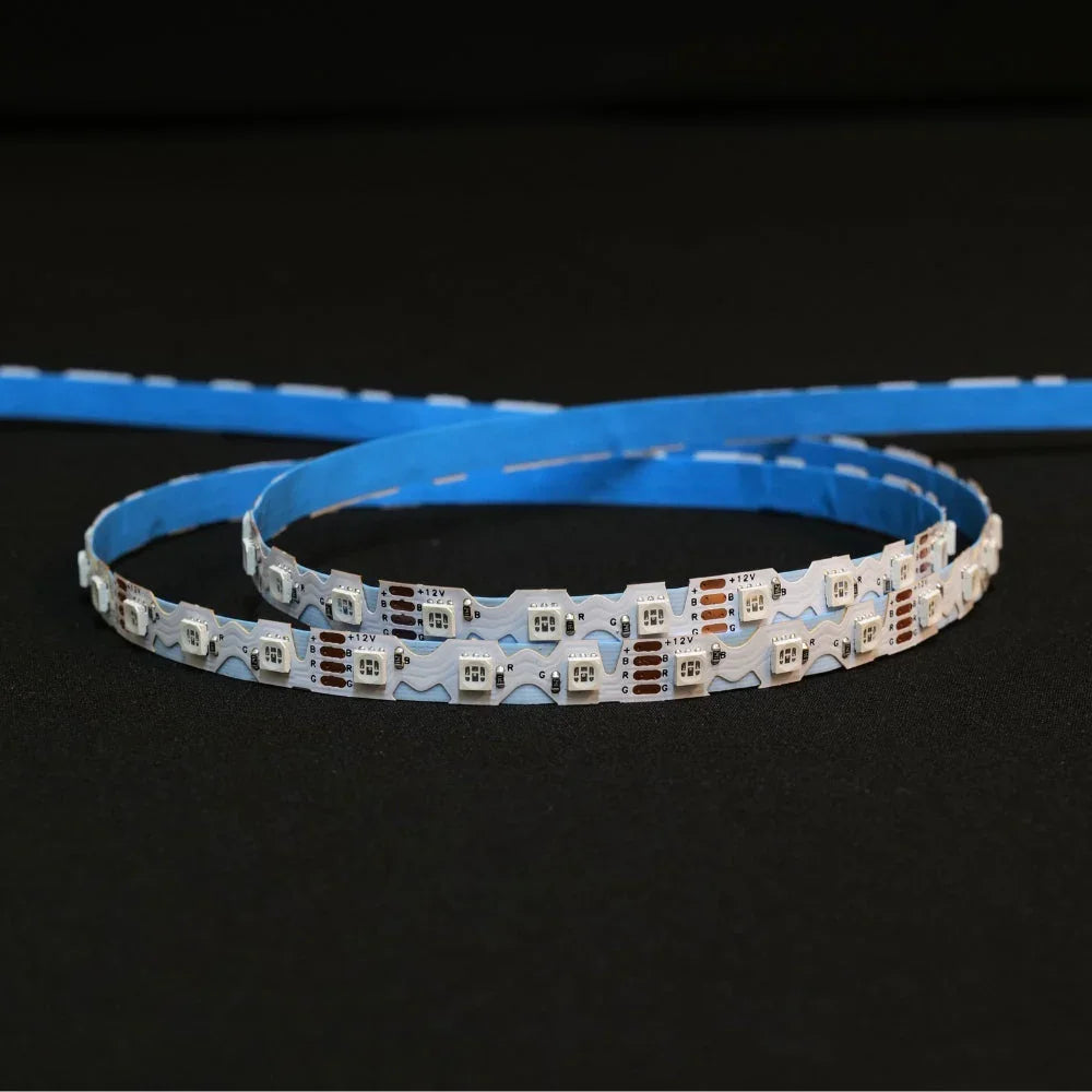 Bendable S-Shape RGB LED Strip 3835 Zig Zag IP20 Waterproof 12V 90 LEDs/m 8mm — view 4 — House of LEDs UK