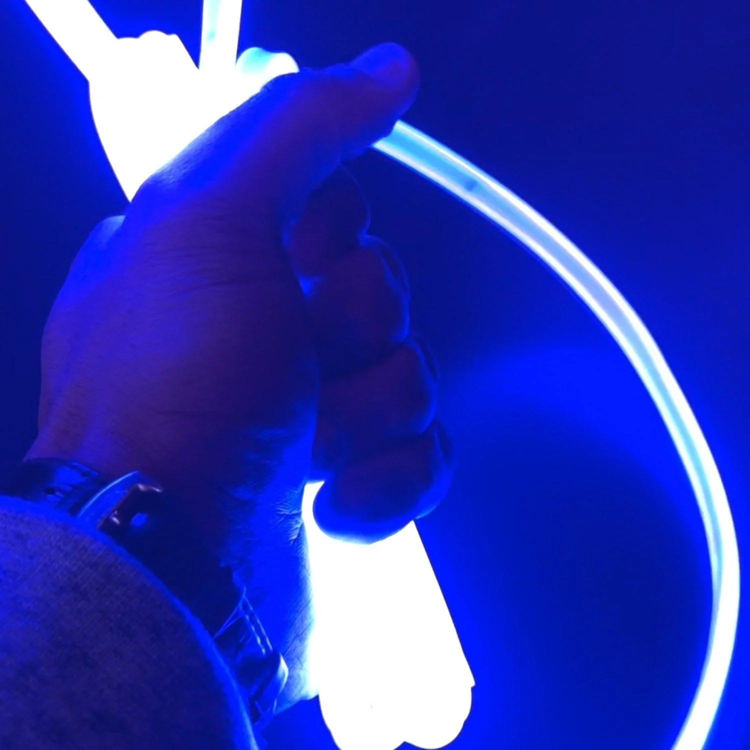 Blue COB LED Strip Light 220V 240V 288 LEDs/m IP65 with UK Plug - ATOM LED