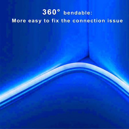 Blue LED Neon Flex AC 220V 240V 8x16mm 120LEDs/m IP65 Waterproof with UK Plug — view 15 — House of LEDs UK