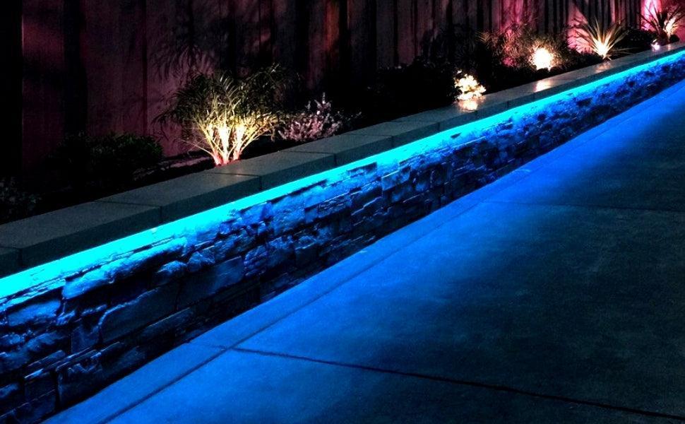 Blue LED Neon Flex AC 220V 240V 8x16mm 120LEDs/m IP65 Waterproof with UK Plug - ATOM LED