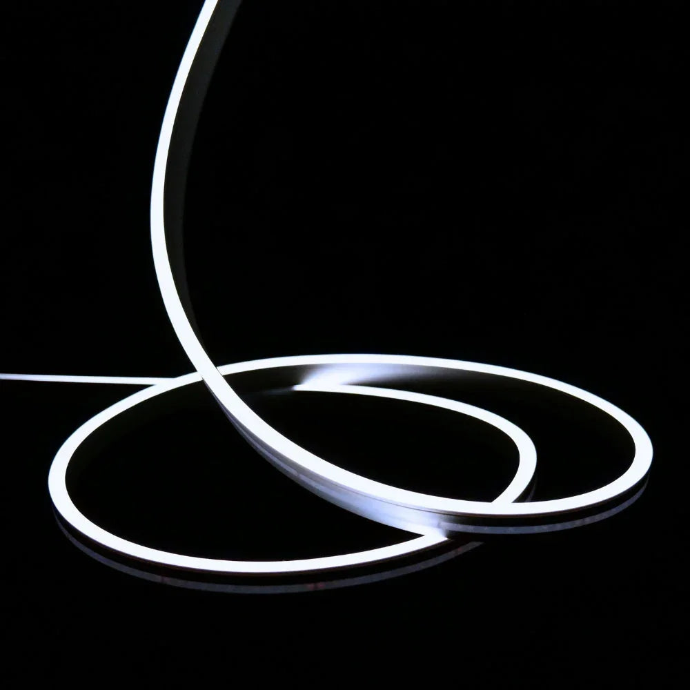 Cool White LED Neon Flex 24V 8x16mm 120LEDs/m IP65 Waterproof 15m — House of LEDs UK