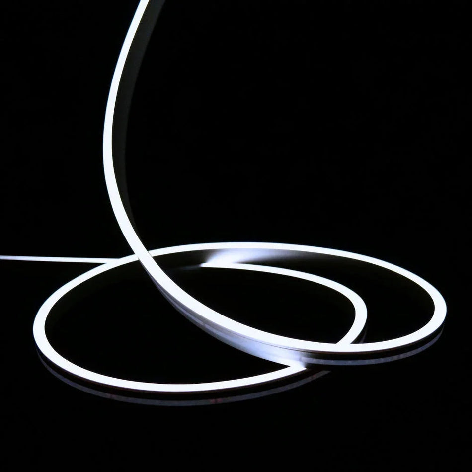 Cool White LED Neon Flex 24V 8x16mm 120LEDs/m IP65 Waterproof 15m — House of LEDs UK