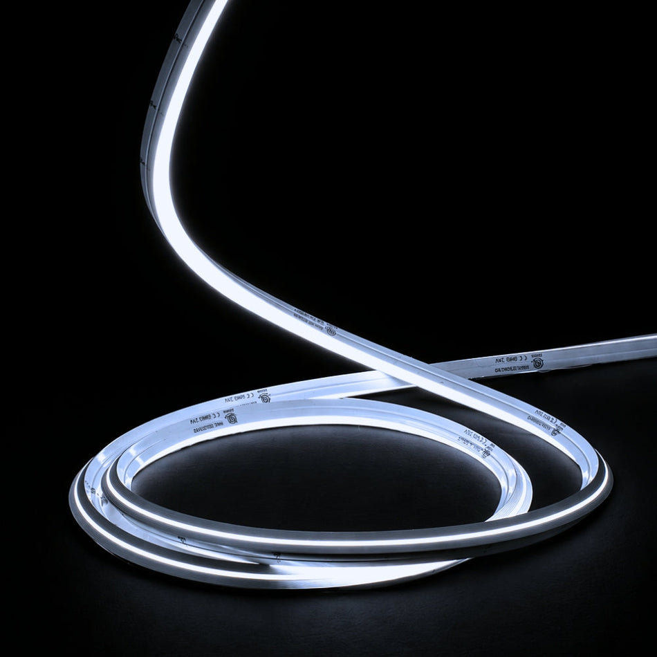 Cool White Neon Flex 6000K 24V 10x10mm Dual Bend IP67 Waterproof 12m — House of LEDs UK