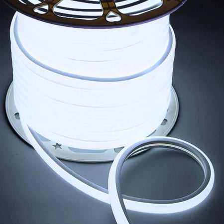 Cool White Neon Flex 16x16mm D Shape Top Bend 120LEDs/m 220V 240V IP65 with UK Plug — view 3 — House of LEDs UK