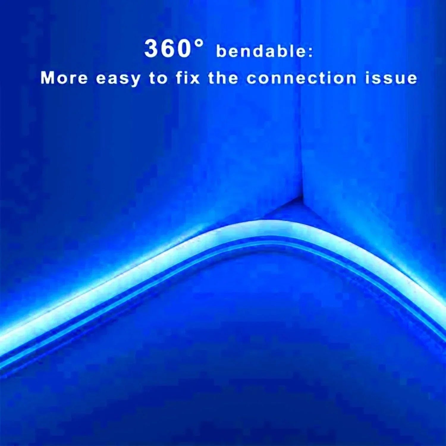 Blue LED Neon Flex AC 220V 240V 8x16mm 120LEDs/m IP65 Waterproof with UK Plug — view 5 — House of LEDs UK