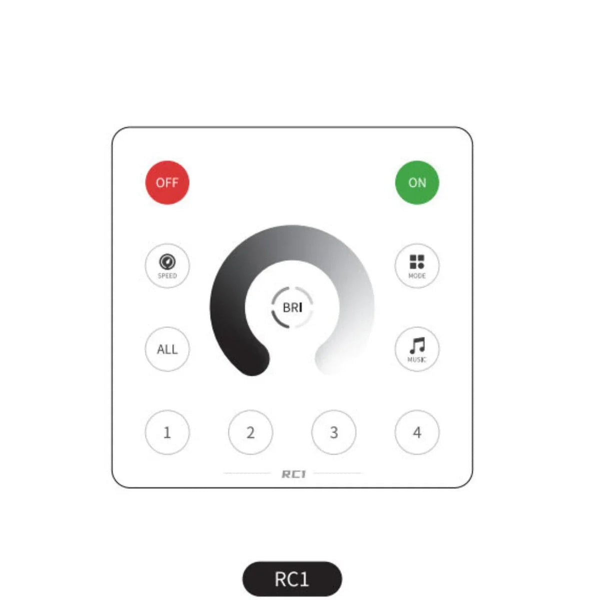 Wall Panel Remote for SP636E DC5-24V Addressable LED Strip Controller RC1 — view 9 — House of LEDs UK