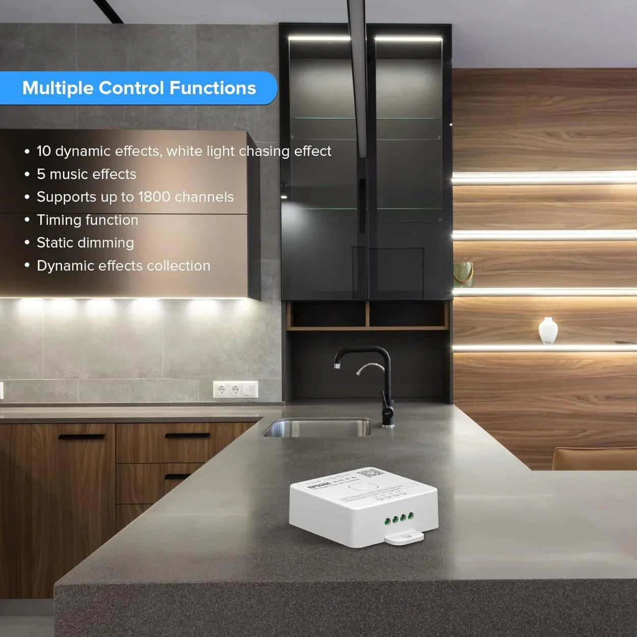 SP636E DC5-24V Addressable LED Strip Dimmer Bluetooth Music Control — view 8 — House of LEDs UK