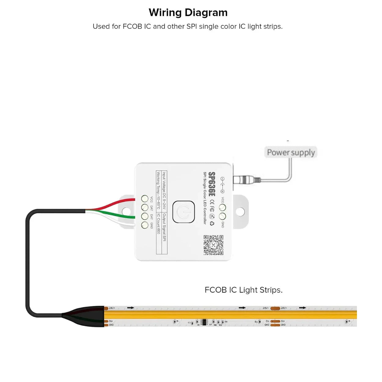 SP636E DC5-24V Addressable LED Strip Dimmer Bluetooth Music Control — view 9 — House of LEDs UK