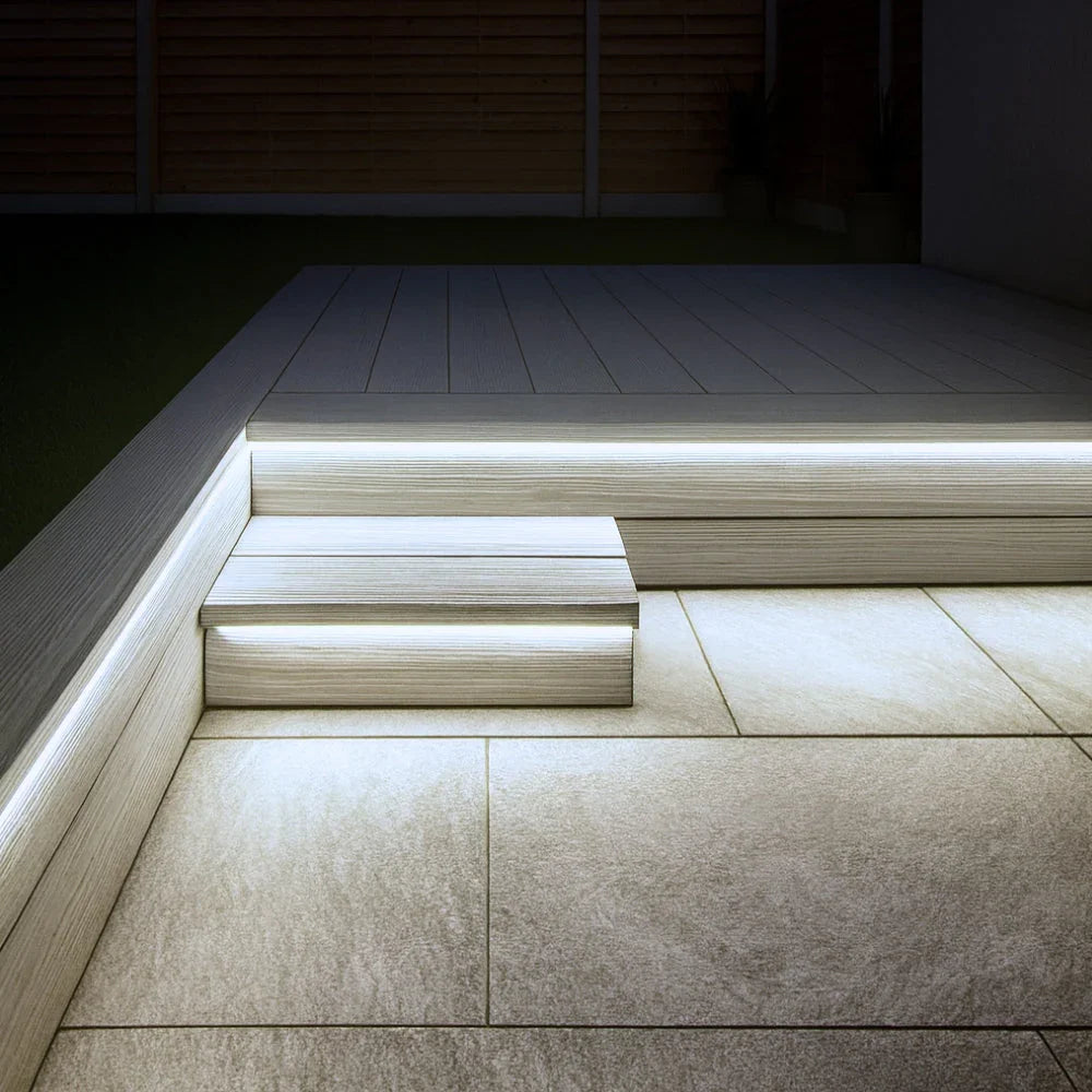 Decking LED Lights White 6x12mm Ip67 24V 5cm Cut 20m — view 45 — House of LEDs UK